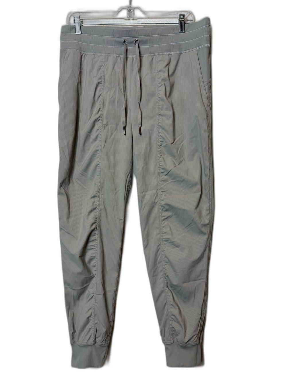 Lululemon Dance Studio Mid-Rise Jogger Pants Pinstripe Drawstring Women’s Sz 12